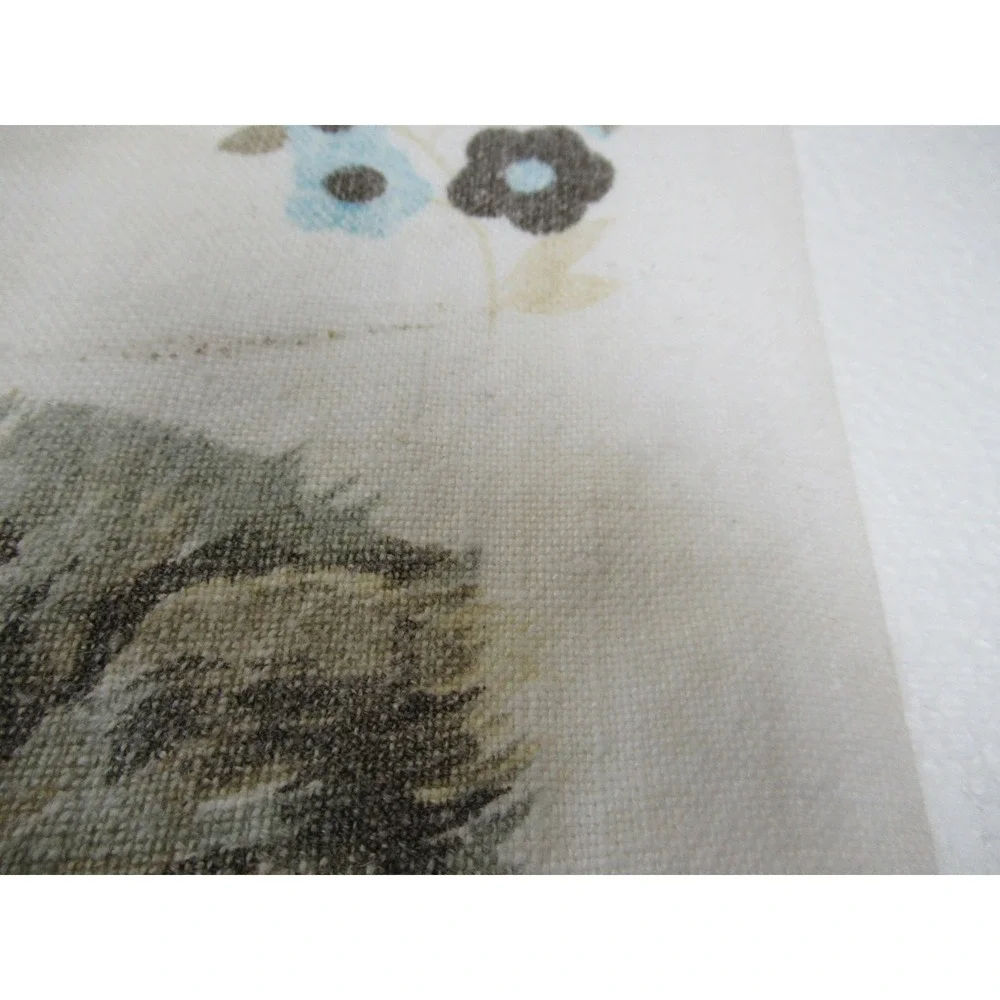 Vintage 1980 Calendar Kitten Cat Print Tea Towel